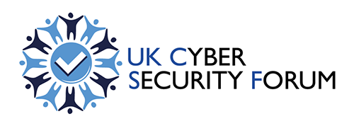 UK Cyber Security Logo with Union Flag and binary data